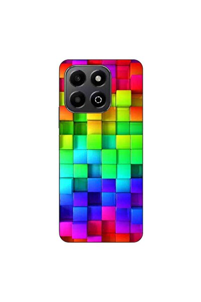 OEM Husa compatibila cu Honor X6b Silicon Gel Tpu Model Colorful Cubes
