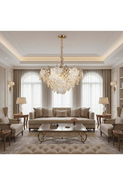 Alessandro DESIGN Candelabru Cristal LUXE Regalis, 21xE14, Diametru 80cm, Ina...