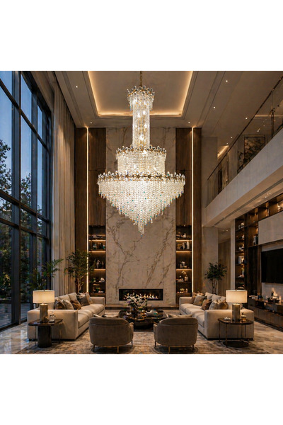 Alessandro DESIGN Candelabru Cristal BLOSSSOM Supremo 48xE14, Auriu, Diametru...