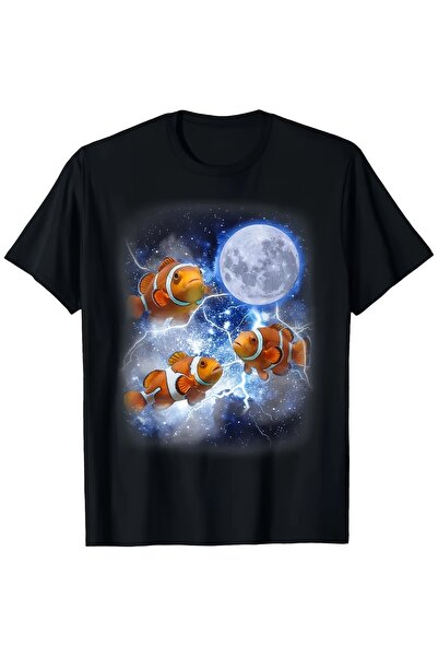 YIO YIO Three Clownfish Moon - Tropical Ocean Clownfish T-shirt