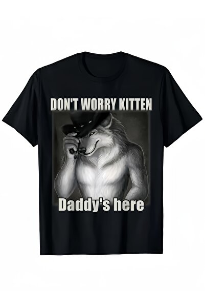 yiou trendy clothing Men's "Don't worry, Dad will take care of the kitten" Al...
