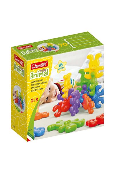 quercetti Joc de constructie, Geokid, Primele animale, 18 piese
