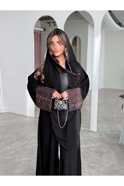 AYA عباية كريب مع تطريز كشميري