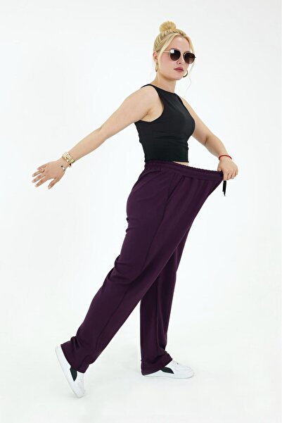 in disco Modal Women's Battal Wide Size Track Pants