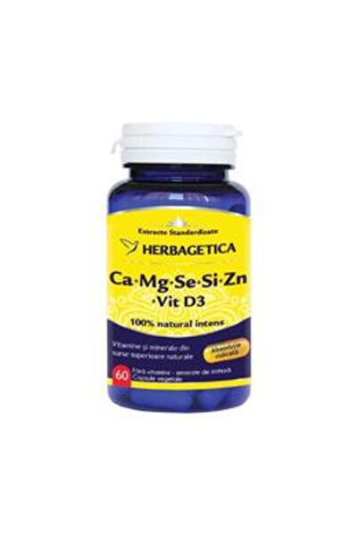 herbagetica CA+MG+SE+SI+ZN Organice CU D3 Herbagetica, 30 capsule