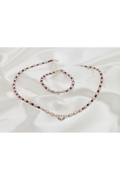 ShinebyCriss Jewelry Set Peach Blossom