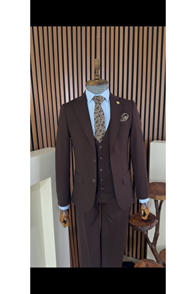 The Tailor Classics Erkek 3'lü Takım Elbise - Erkek Ceket Pantolon Yelek