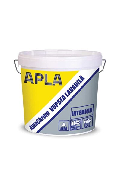 Alpa Vopsea lavabilă pentru interior 15 L, APLA CHROM, alb / EXT5738003