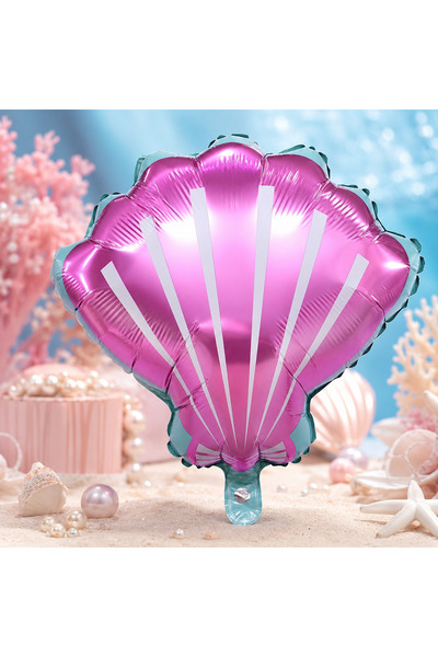 DODOMAR Lilac Pink Sea Shell Foil Balloon 52X54 cm Birthday Party Decoration