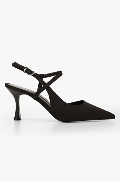Shoeberry Women's Nella Brown Satin Stiletto