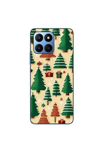 OEM Husa compatibila cu Honor 70 Lite Silicon Gel Tpu Model Pixel Art Christm...