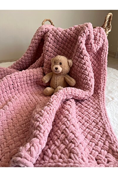 BABY PURE SOFT El Örgüsü Puffy Fine Bebek Battaniyesi – Yumuşak Dokulu