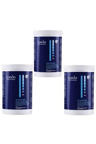 Londa Professional Pachet 3 x Pudra Decoloranta - Blondoran Dust-Free Lighten...