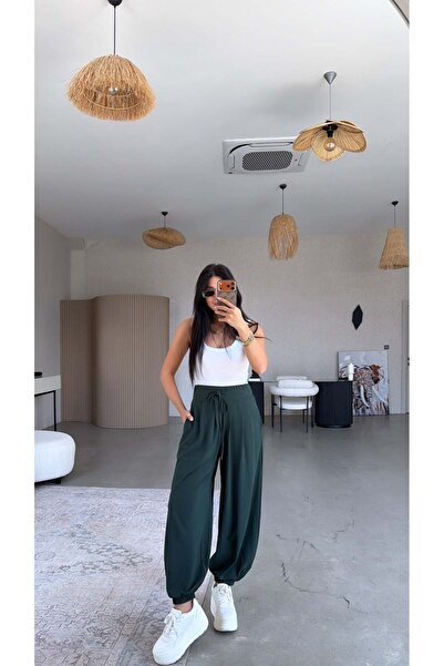 Buket Teke Pantaloni Shalwar Buzzy de culoare smarald