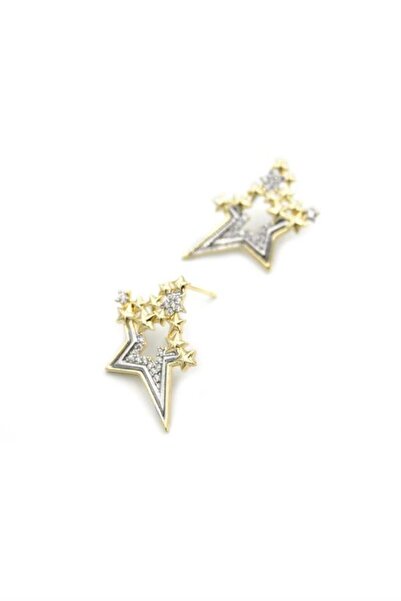 atastore2017 Jewelled Star Earrings - Gold
