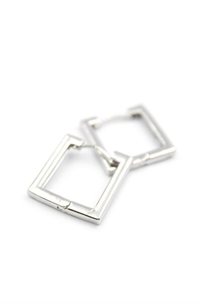 atastore2017 Square Hoop Earrings - Silver