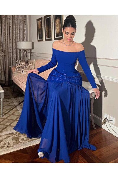 BASMA FASHION Elegant Evening Dress with Embellishments