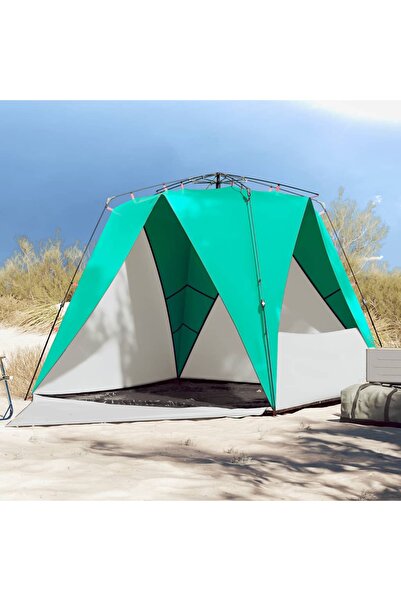 vidaxl Cort camping 4 persoane verde marin impermeabil setare rapida