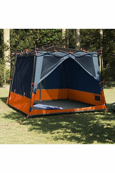 vidaxl Cort interior Gri si Portocalie 291 x 291 x 240 cm tafta