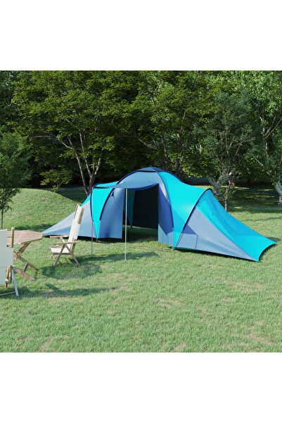 vidaxl Cort camping, 6 persoane, albastru si bleu