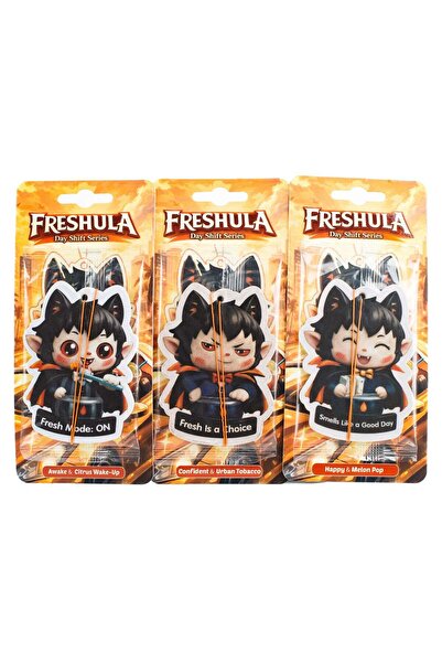 freshula Set odorizante auto premium Seria Day Shift (3 bucăți)