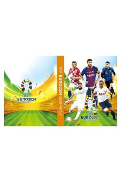OEM Football Card Album, UEFA EURO 2024, 3D, for 216 cards, green, 30 cm x 23 cm