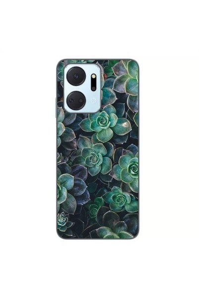 OEM Case compatible with Honor X7a Silicone Gel Tpu Rock Flowers Pattern