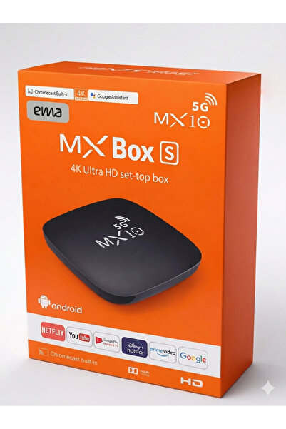 VELLİNE MX10-5G Android 14 TV Box 4K Ultra HD - MX Box S - 5G WiFi Smart TV K...
