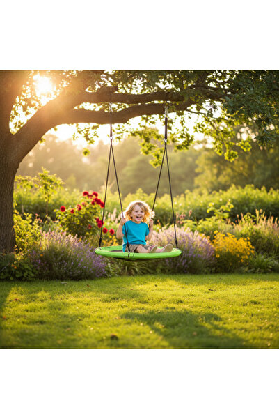 Iso Outdoor Nest Swing, 100 cm, Green/Black, Maximum Capacity 120 kg