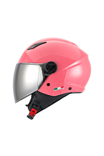 Sway SW 765 Yarım Motosiklet Kaskı Parlak Pembe