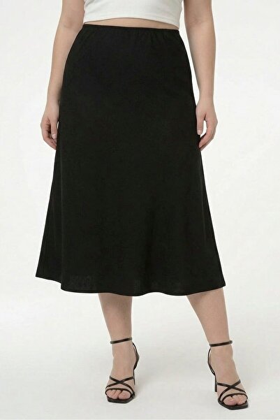 Bebe Women Solid Maxi Skirt, Black