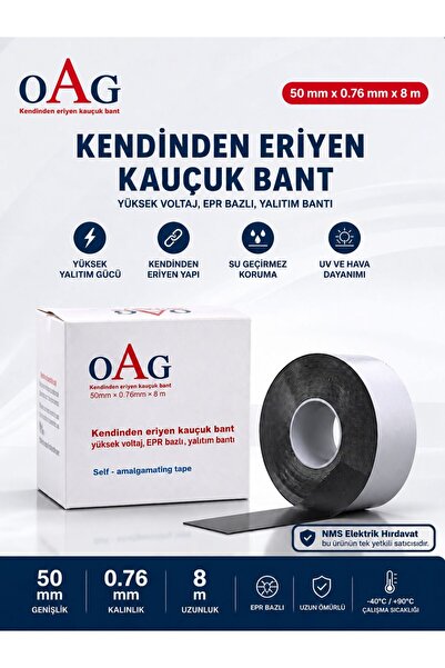 Oag 50 mm Geniş Kendinden Eriyen Kauçuk Bant Yüksek Kalite NMS HIRDAVAT