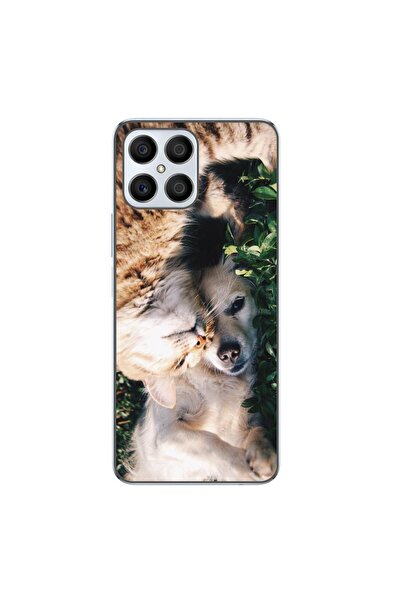 OEM Husa compatibila cu Honor X8 Silicon Gel Tpu Model Caine si Pisica