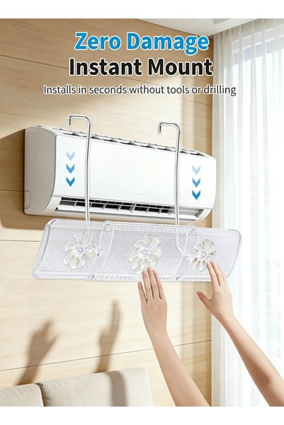 Generic Split Air Conditioner Wind Shield, Retractable Adjustable Deflector, Anti Direct Blow Wind Baffle for Indoor Cooling Heating