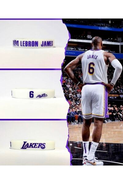 PurpleJam Lebron James White Basketball Nba Bracelet