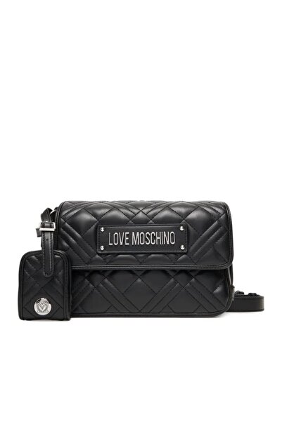 Love Moschino Geantă matlasată din PU, negru nichel (JC4210PP0MLA000B) pentru...