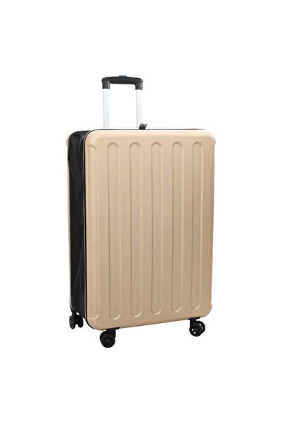 vidaxl Valiză cu blocare Șampanie 50 x 30 x 76 cm Plastic ABS