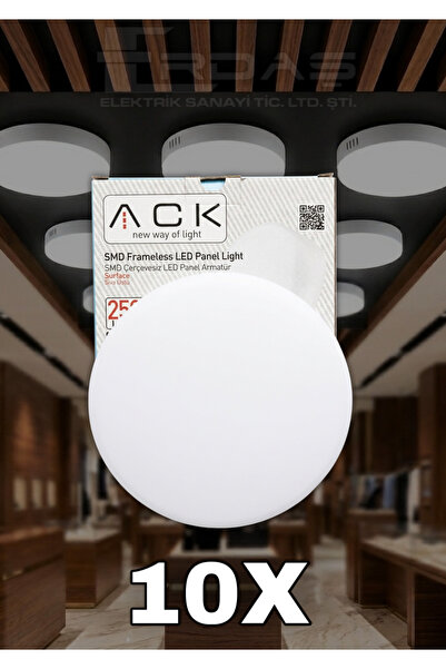 ACK 24W 6500K Beyaz Sıva Üstü Led Armatür 10 ADET