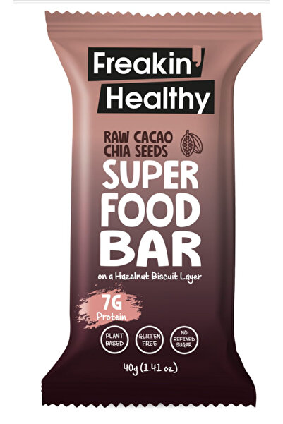 Freakin healthy RAW CACAO CHIA SEEDS SUPER FOOD BAR 4x12X40G