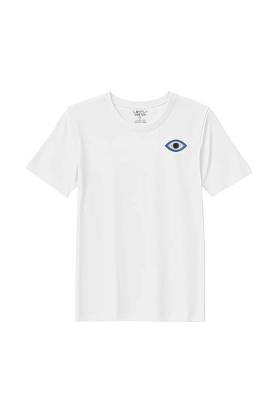 BYFT Threads T-Shirt - Evil Eye Embroidered Design, Premium Polycotton, Breat...