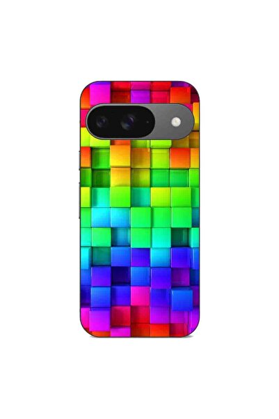 OEM Husa compatibila cu Google Pixel 9 Pro Silicon Gel Tpu Model Colorful Cubes