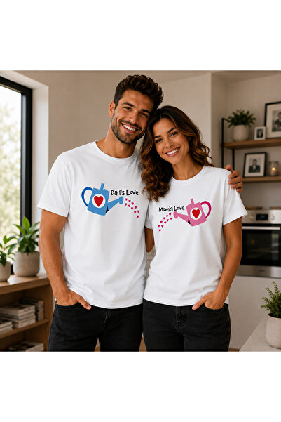 VODEXA Tricou oversize unisex DADS LOVE, imprimat, 100% bumbac, croială confo...