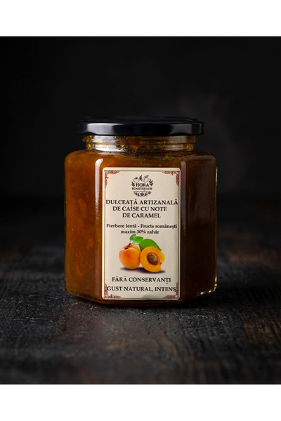 Hora bunatatilor Dulceață de caise cu caramel – artizanală, 70% fruct (450g) ...