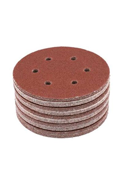 yato Set 50 Discuri Abrazive Velcro, 150Mm, 6 Găuri, P40