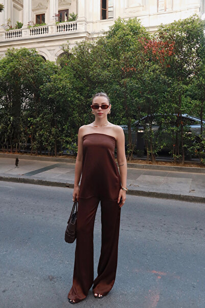 thelowely Satin strapless suit