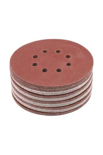 yato Set 50 Discuri Abrazive Velcro, 150Mm, 8 Găuri, P80