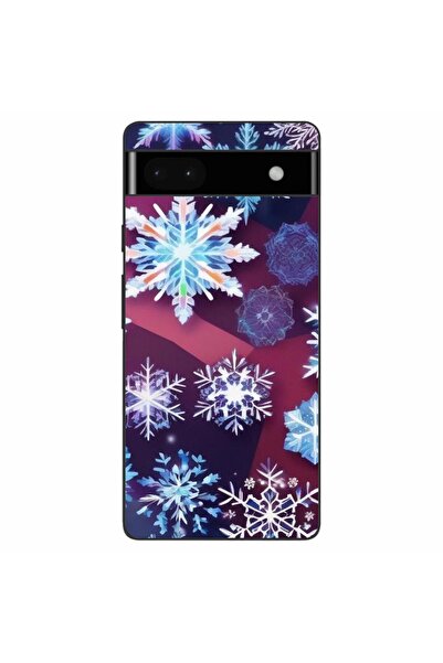 OEM Husa compatibila cu Google Pixel 6A Silicon Gel Tpu Model Fulgi de Gheata