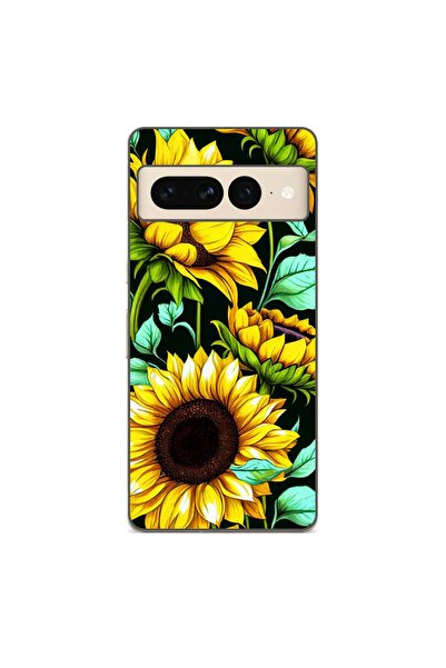 OEM Калъф, съвместим с Google Pixel 7 Pro, силиконов гел TPU, с десен на слън...