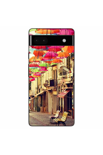 OEM Husa compatibila cu Google Pixel 6A Silicon Gel Tpu Model Strada Umbrele ...