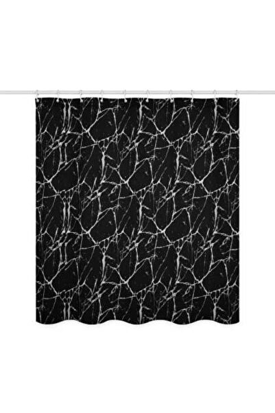 Romprofix Perdea Dus 90g / 180x200cm - Model-marmura-neagra
